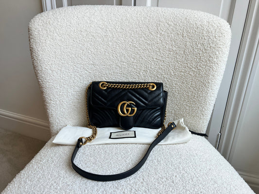 Gucci GG Black Marmont Mini Shoulder Bag (RRP £1,890)