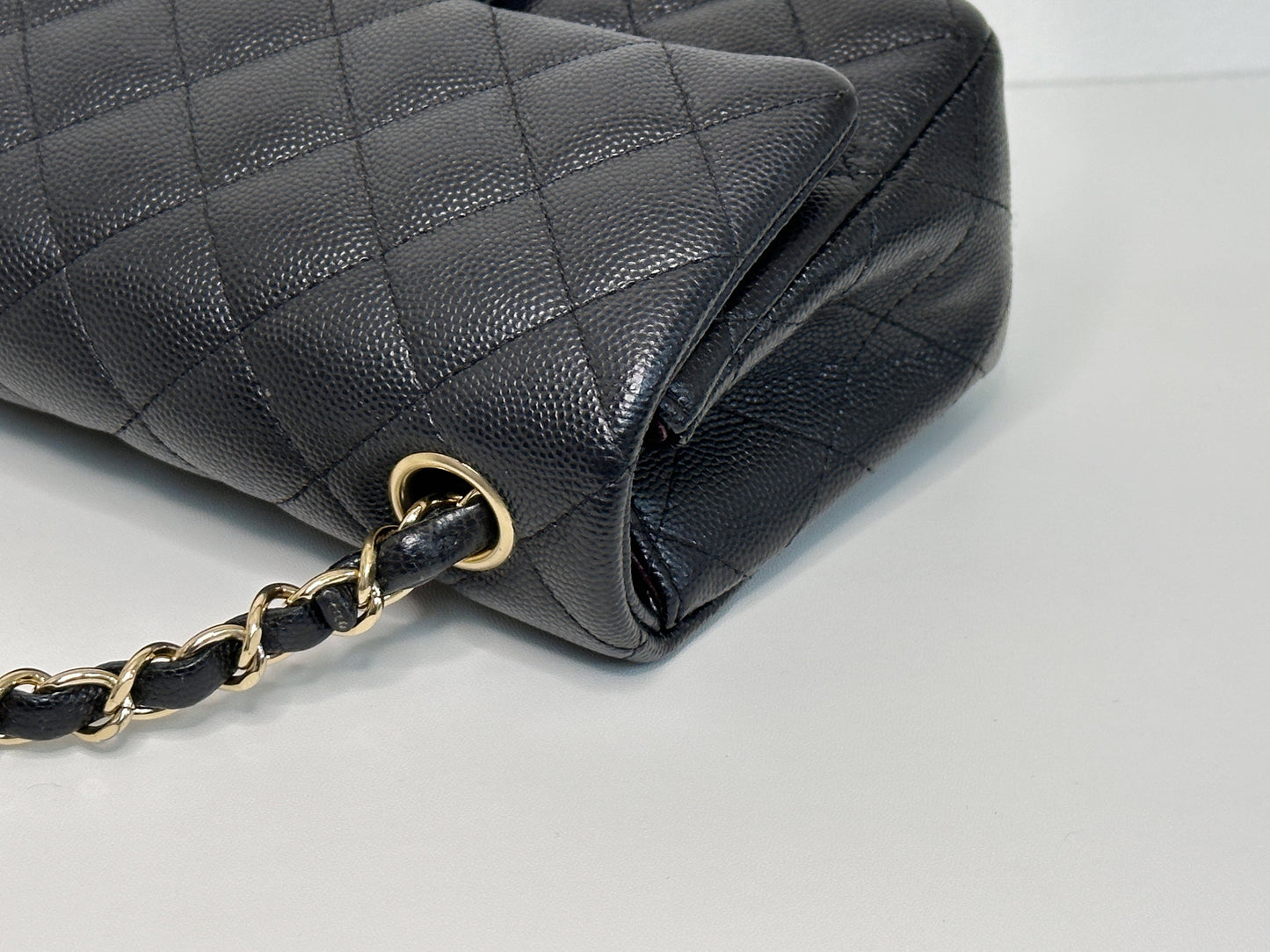 Chanel Caviar Quilted Mini Rectangular Flap black GHW 2449 holo card