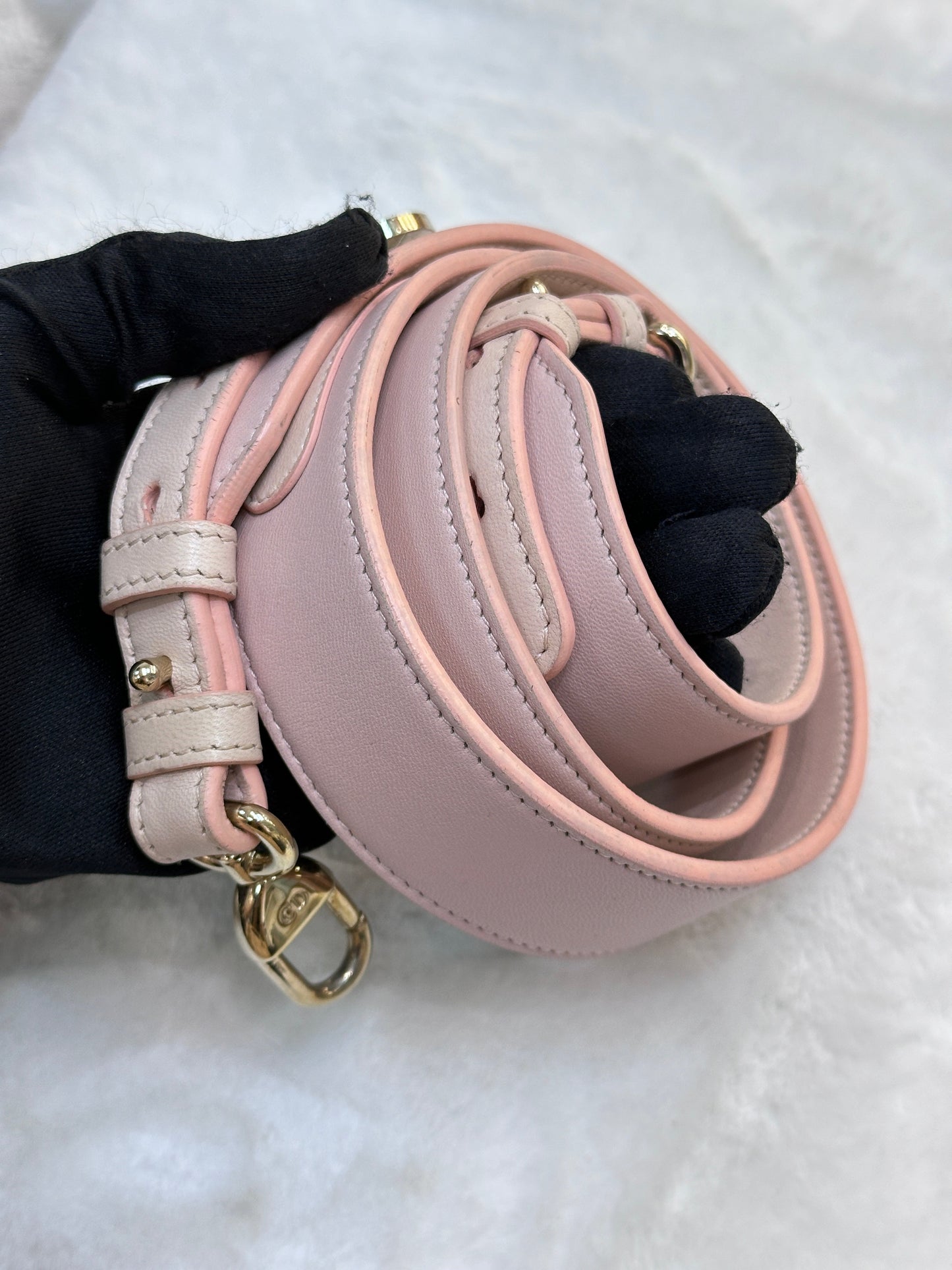 Small Lady Dior My ABC Dior Cannage Lambskin Pink
