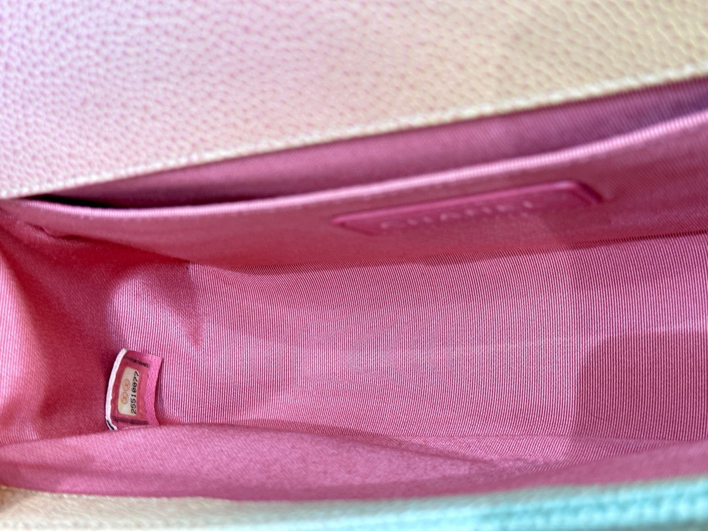 Chanel Rainbow Qulited Caviar LeBoy Bag Medium