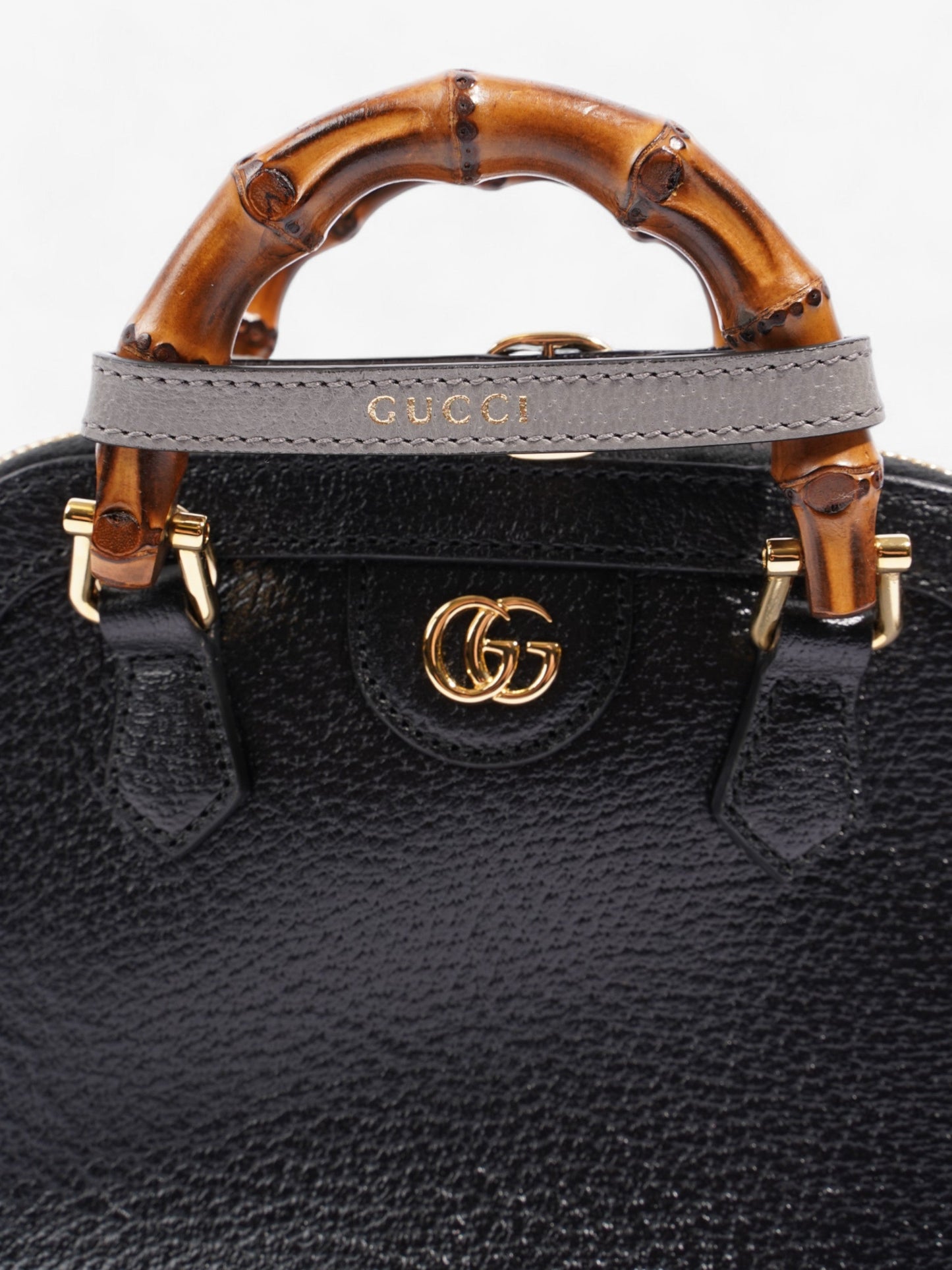 Gucci Diana Bamboo Black / Brown Leather Mini