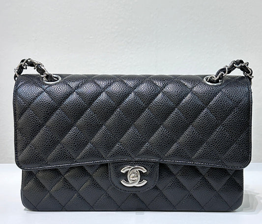 Chanel Medium Classic Flap Bag Caviar Black SHW