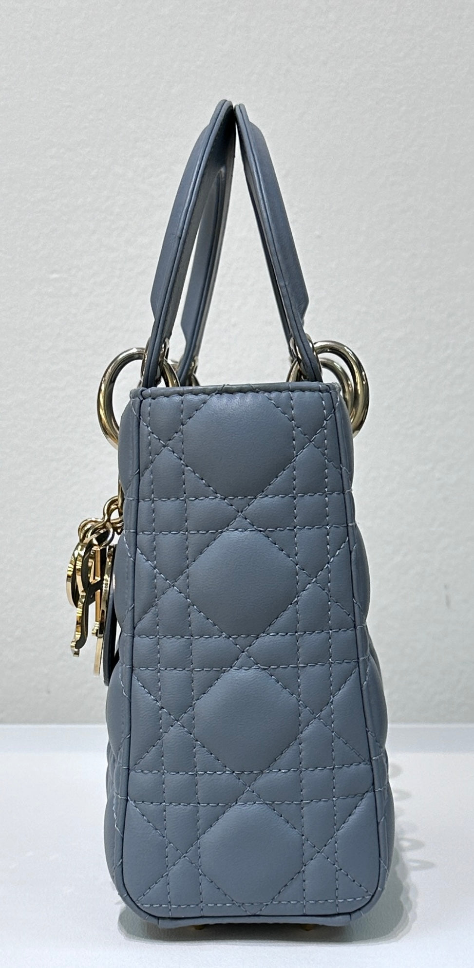 Small Lady Dior My ABC Dior Cannage Lambskin Sky Blue