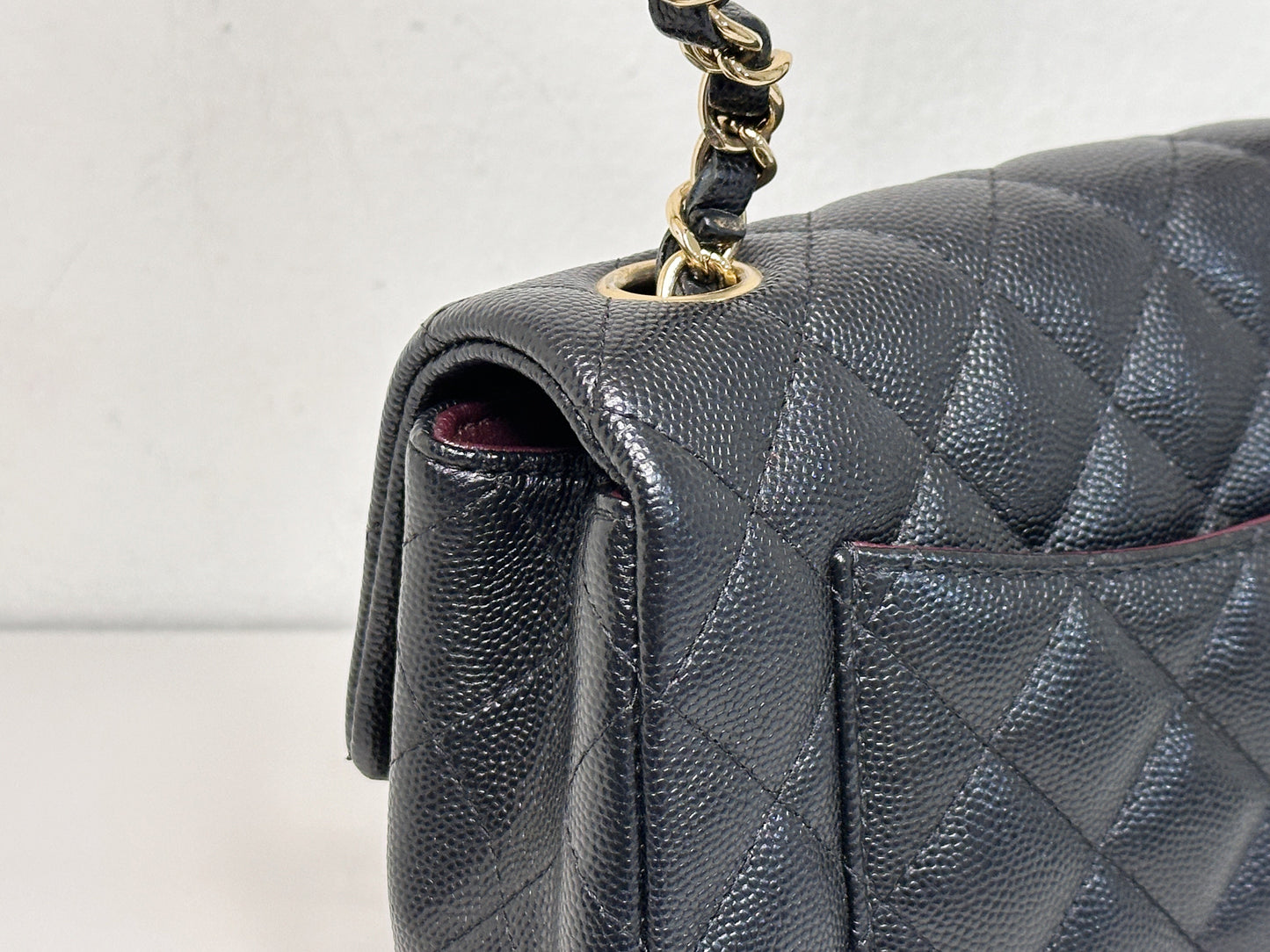 Chanel Caviar Quilted Mini Rectangular Flap black GHW 2449 holo card