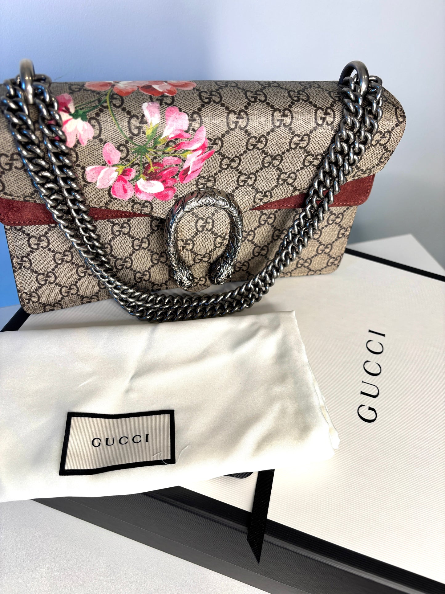 Gucci Dionysus GG Blooms Supreme Shoulder Bag Preloved