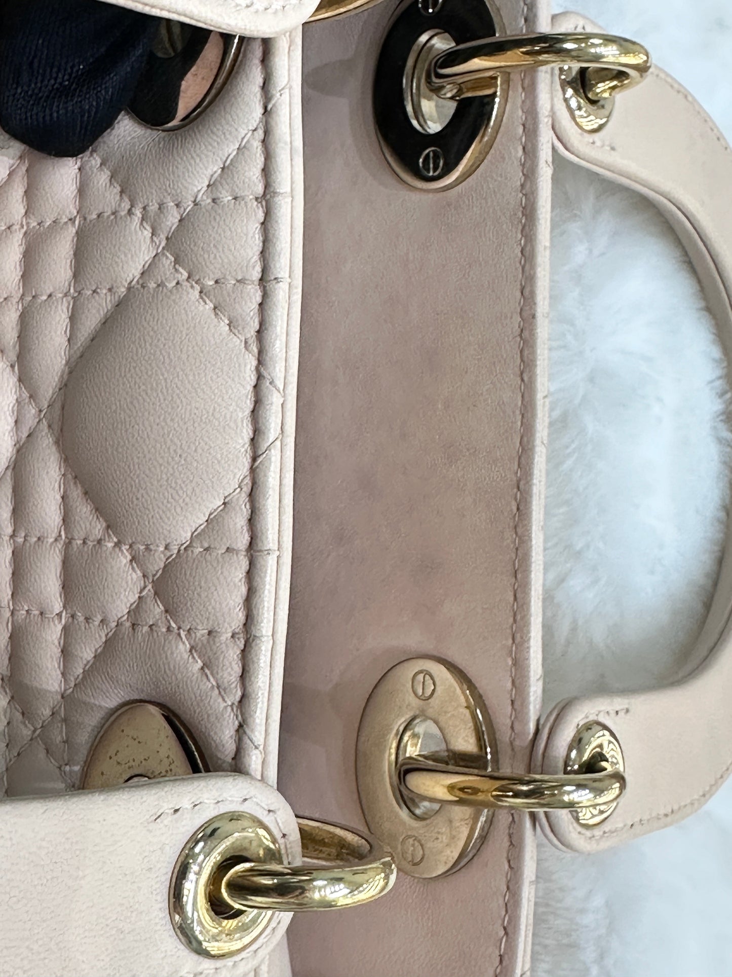 Small Lady Dior My ABC Dior Cannage Lambskin Pink