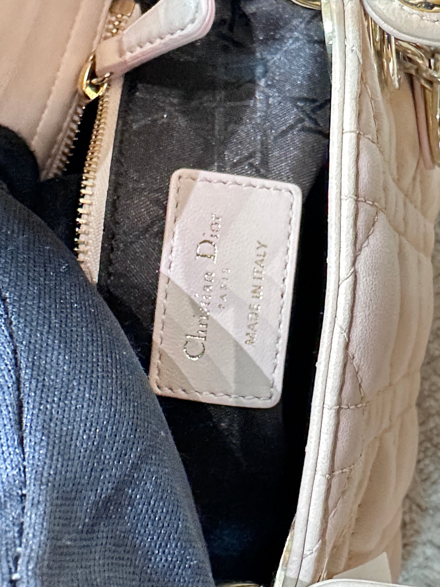 Small Lady Dior My ABC Dior Cannage Lambskin Pink