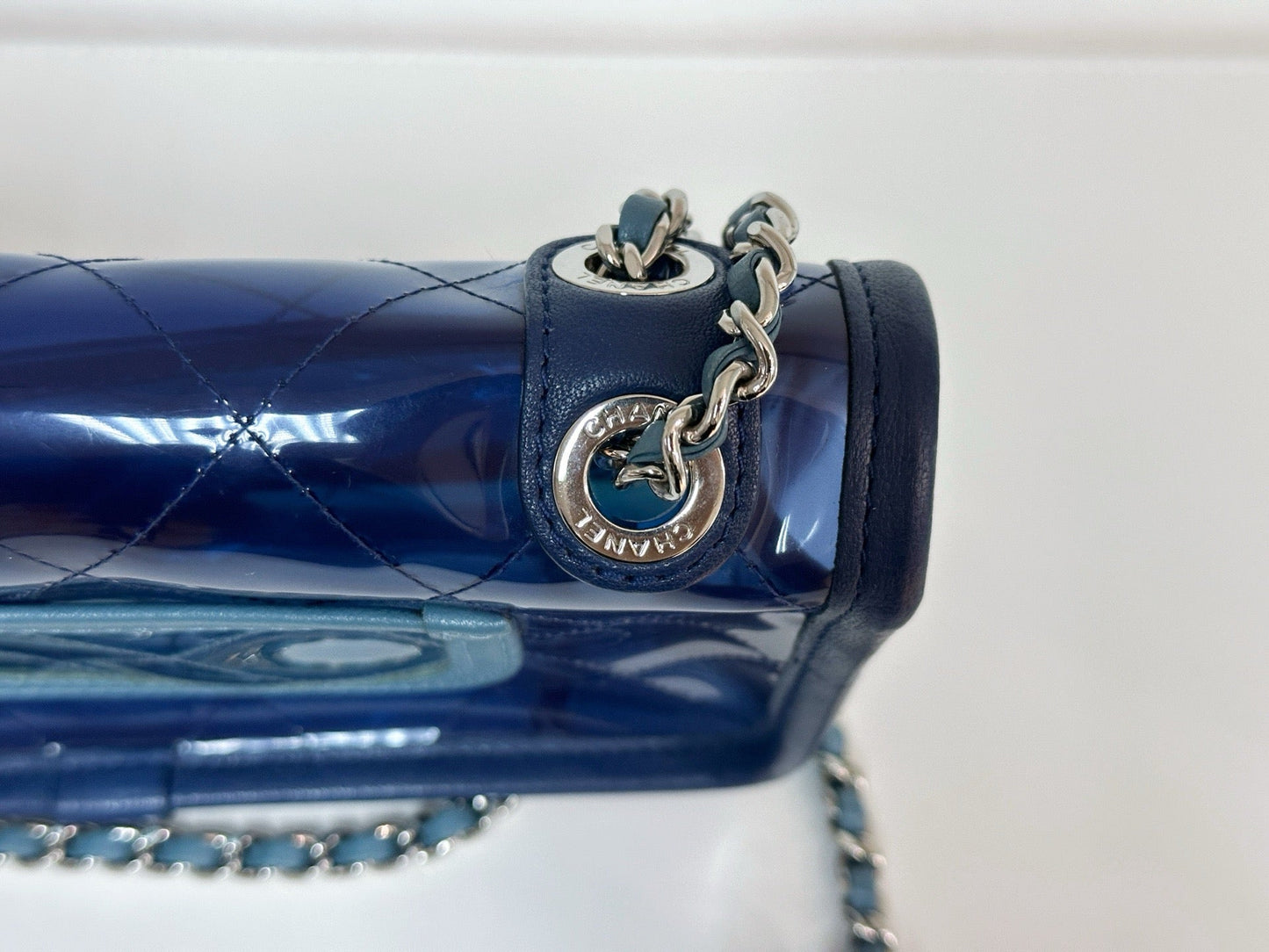 Chanel Blue Coco Splash PVC Small Flap Bag holo 2569