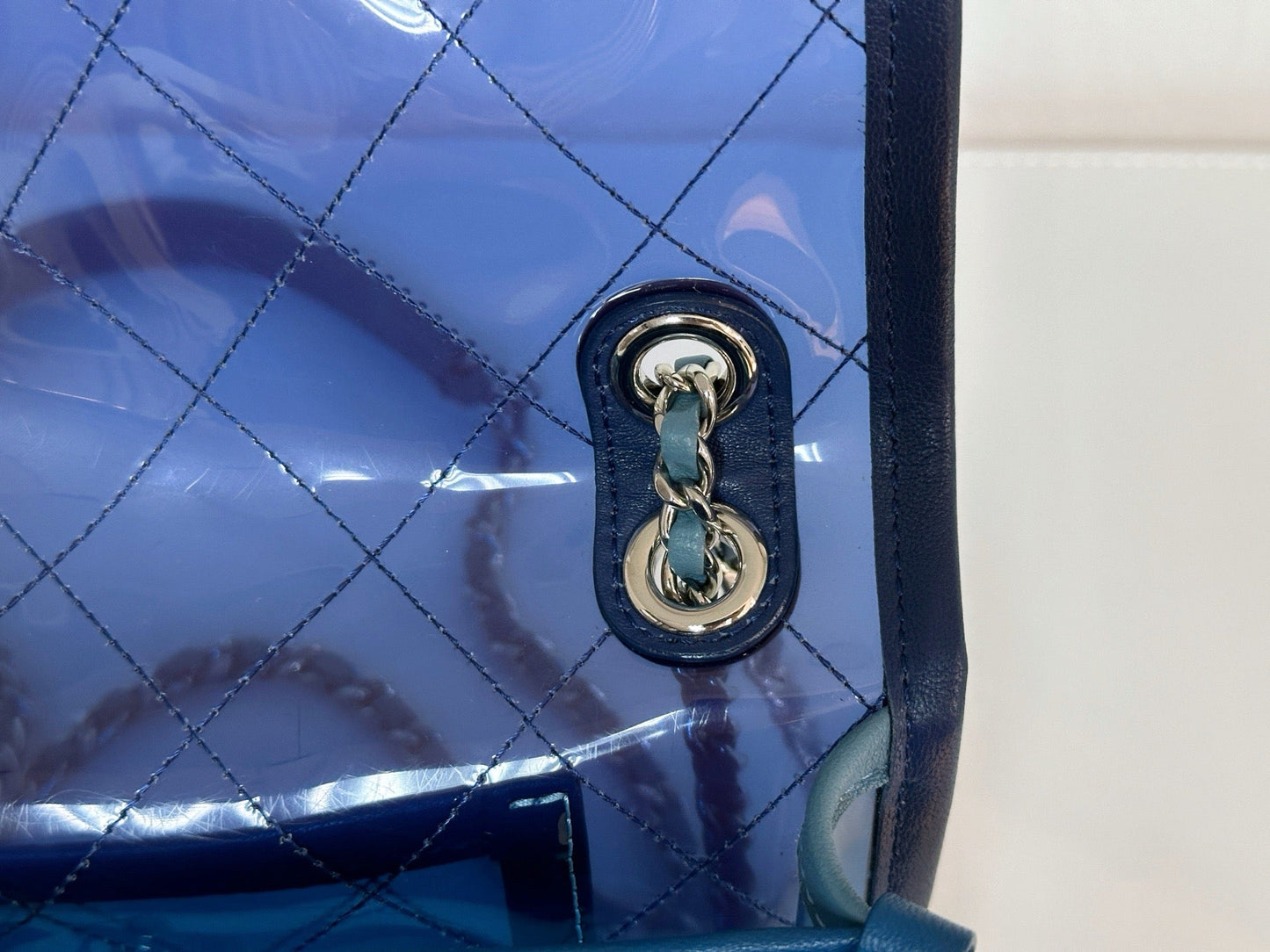 Chanel Blue Coco Splash PVC Small Flap Bag holo 2569