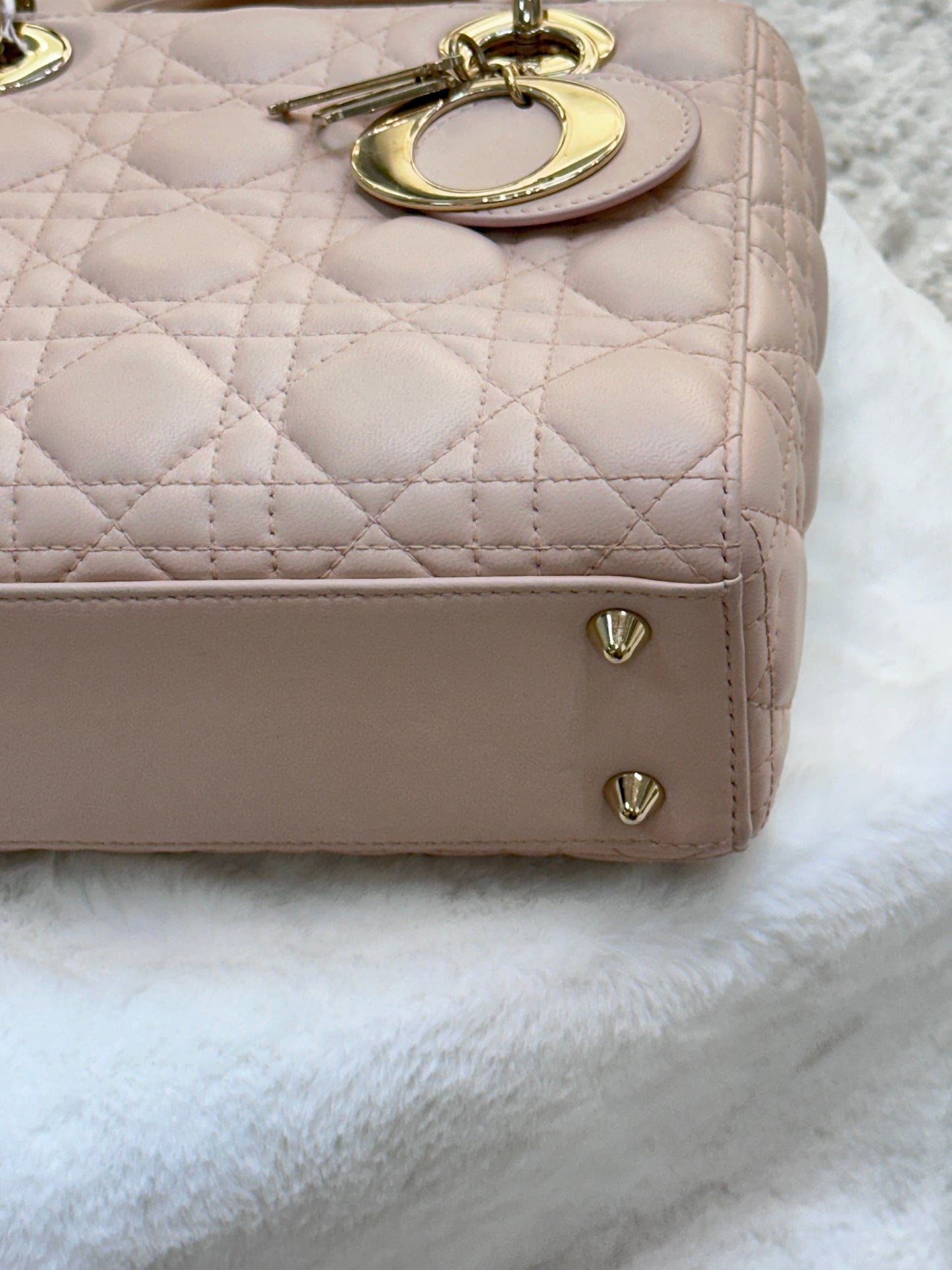 Small Lady Dior My ABC Dior Cannage Lambskin Pink