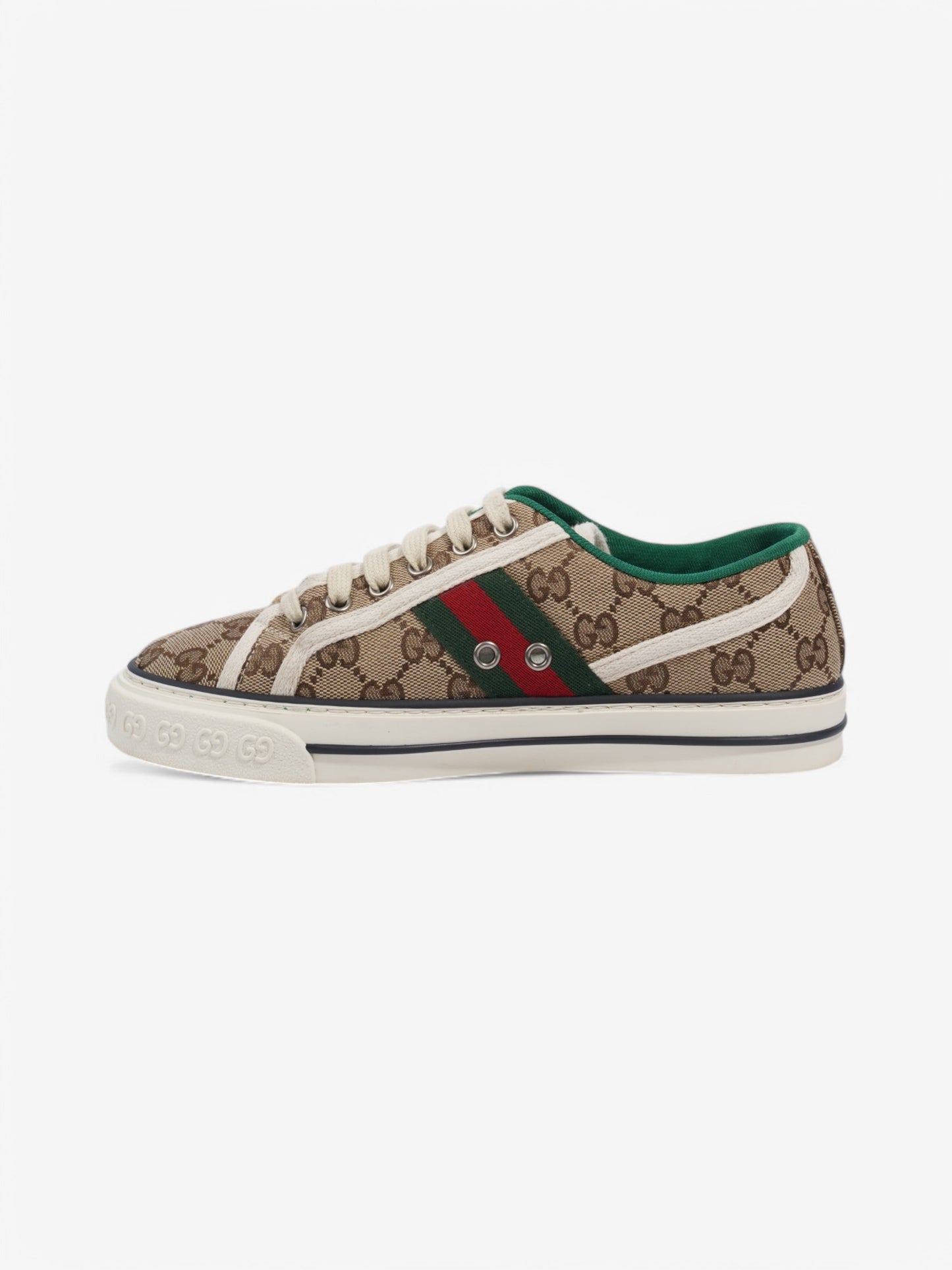 Gucci Tennis1977 Beige  / Green / Red Canvas EU 37.5 UK 4.5