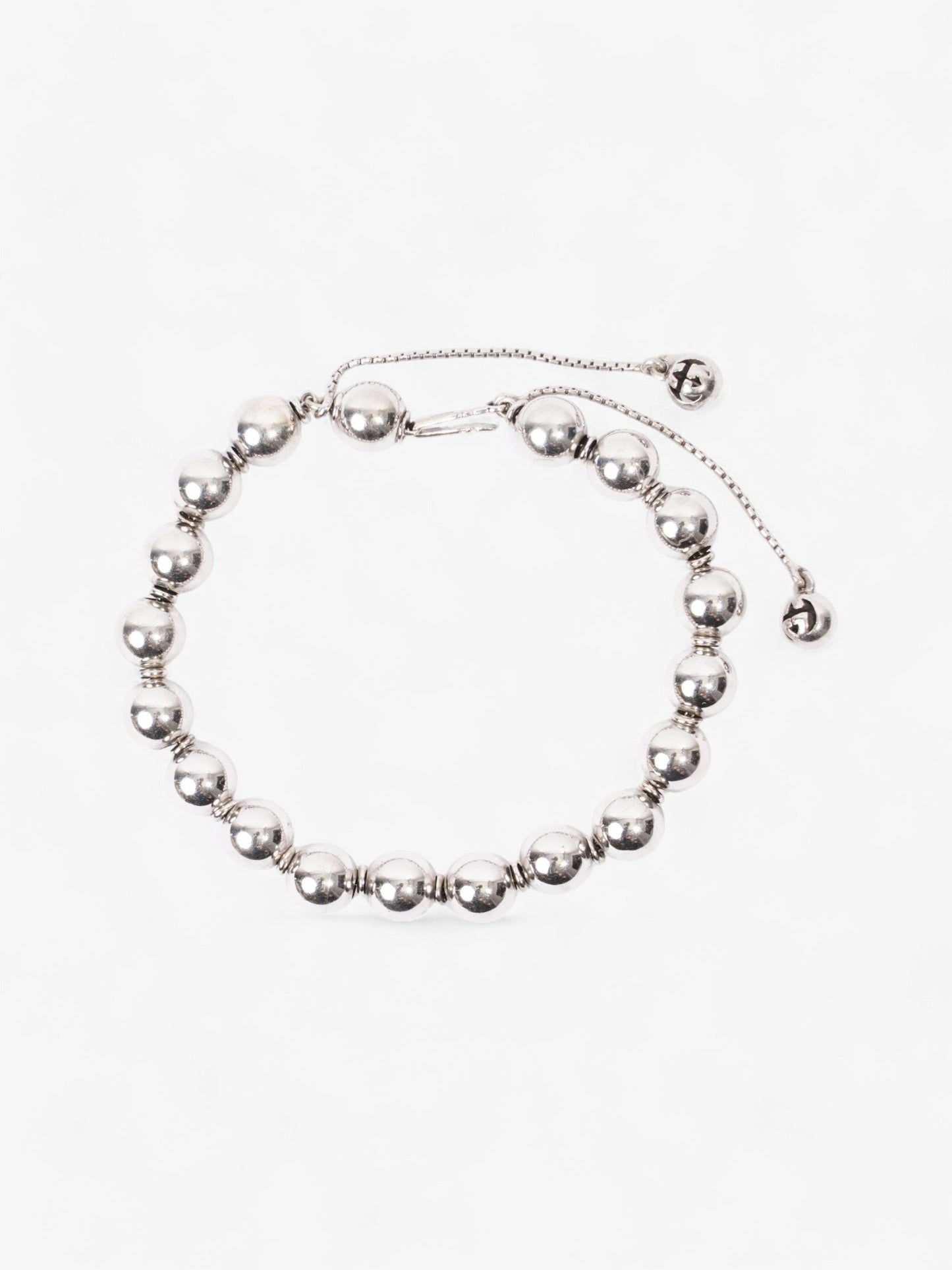Gucci Beaded Bracelet Silver Silver Sterling 16