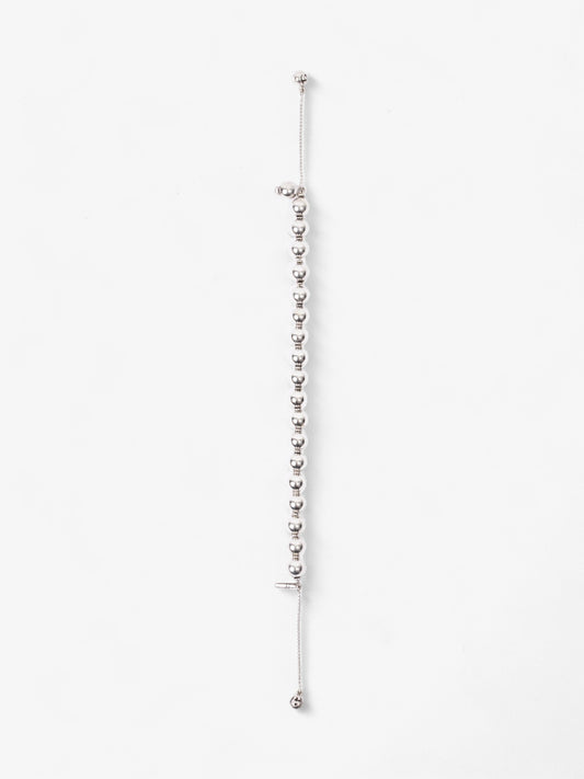 Gucci Beaded Bracelet Silver Silver Sterling 16