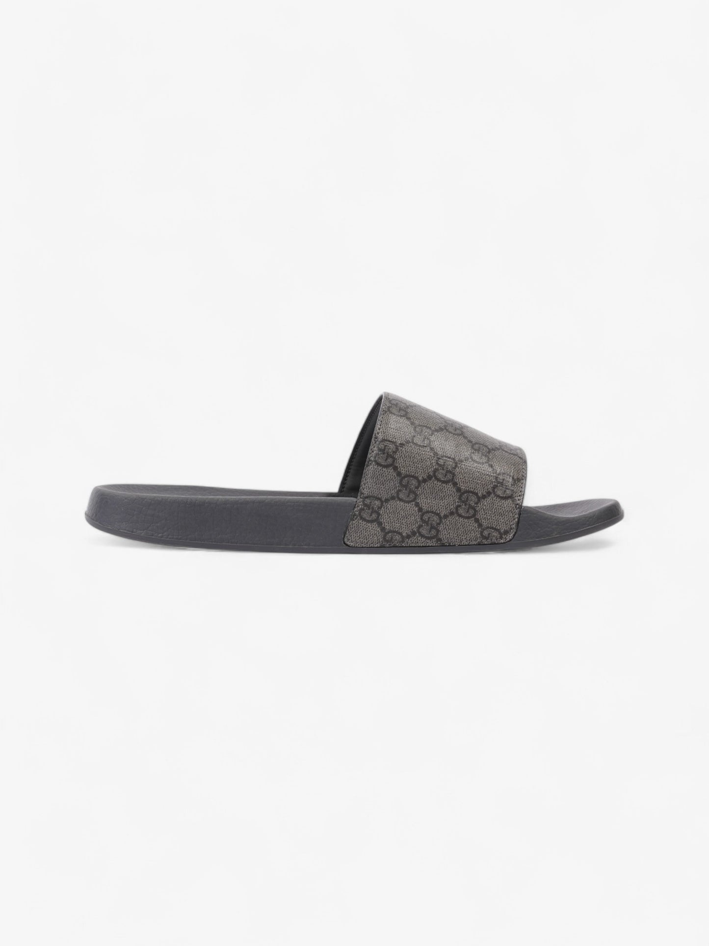 Gucci GG Slides Grey / Black Coated Canvas EU 45 UK 11