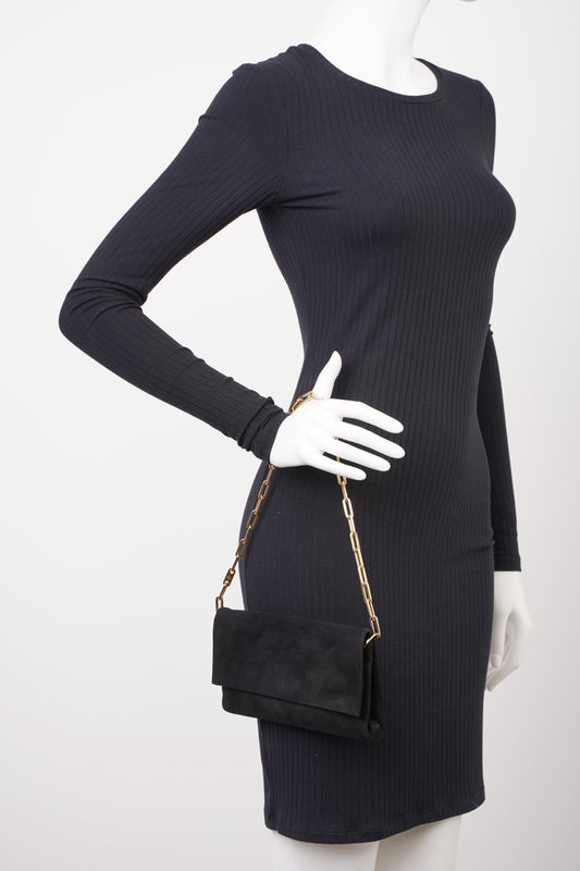 Gucci Flap Chain Black Velvet