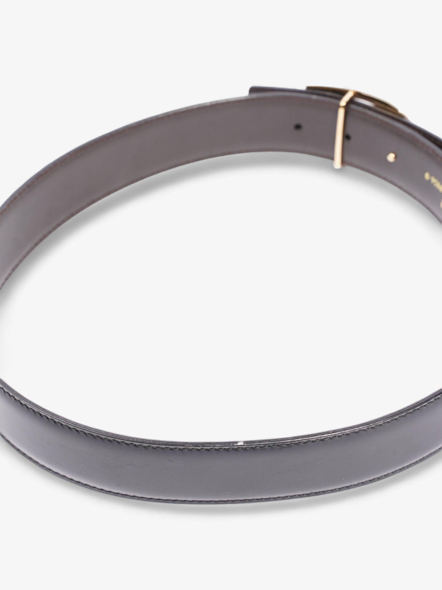 Gucci G Buckle Belt Black Leather 65cm / 26"