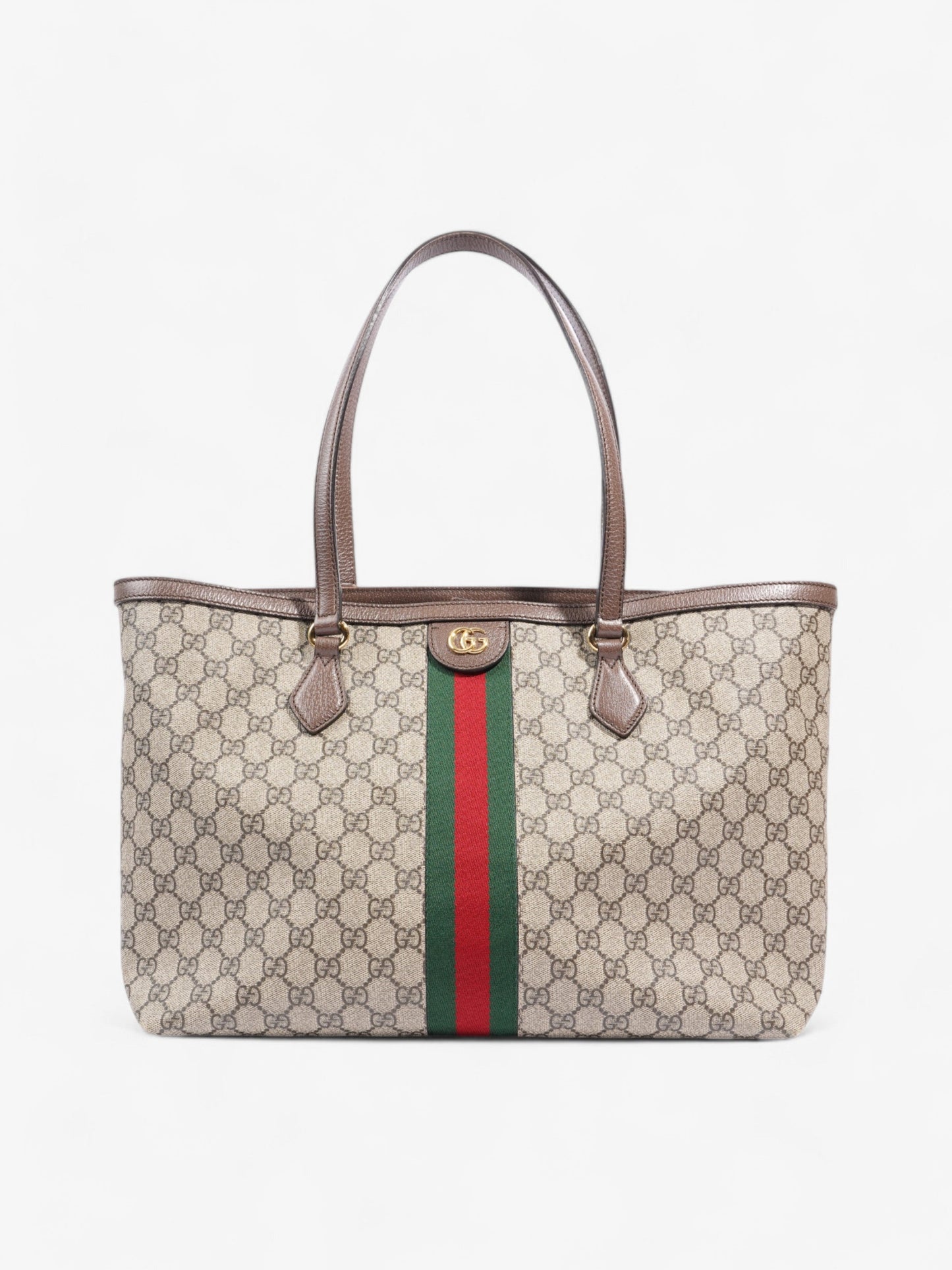 Gucci Ophidia GG Tote GG Supreme / Green / Red Canvas Medium