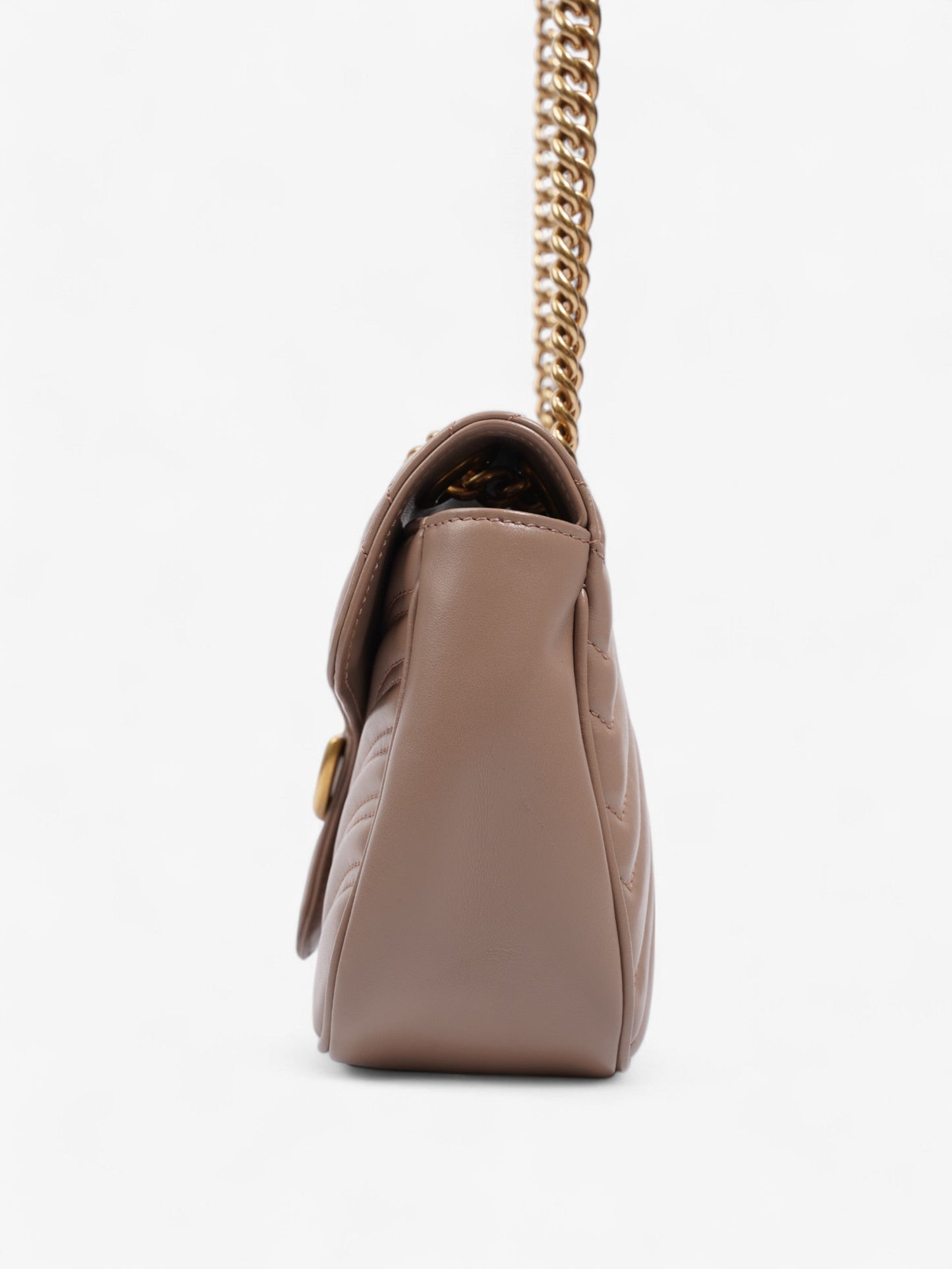 Gucci GG Marmont Rose Beige  Matelasse Leather Small