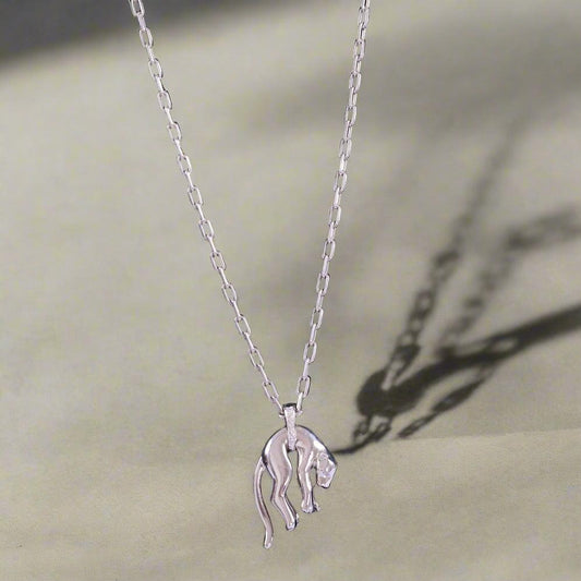 Estate Jewelry Cartier Spartacus 18K White Gold Chain and Panther Diamond Pendant