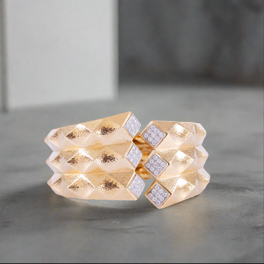 Estate Jewelry David Webb Origami Cuff Bracelet