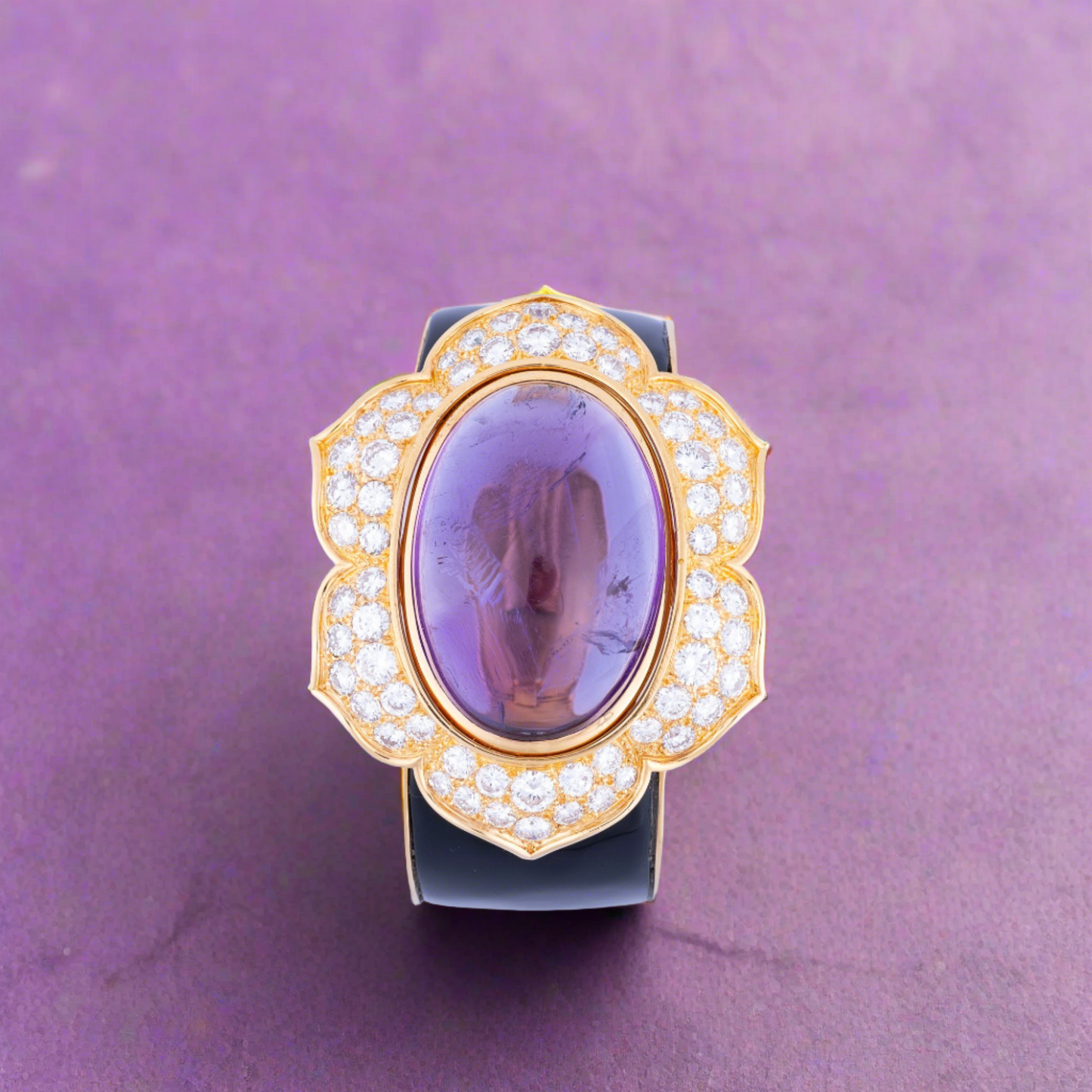 Estate Jewelry Vintage Amethyst and Diamond Bracelet