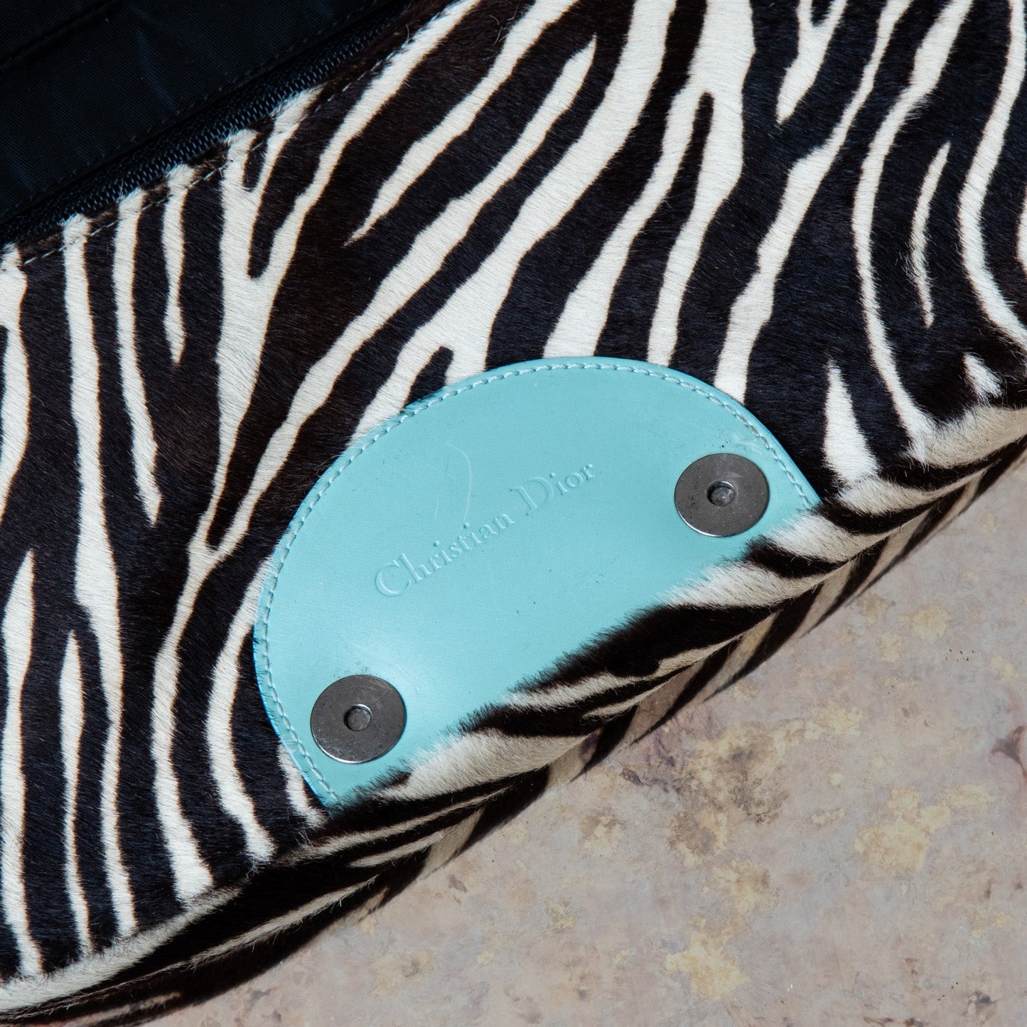 Dior Zebra Print Textured Bag