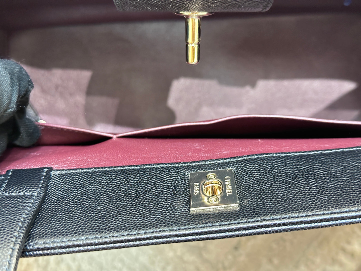 CHANEL Business Affinity Shopping Tote Caviar Black GHW