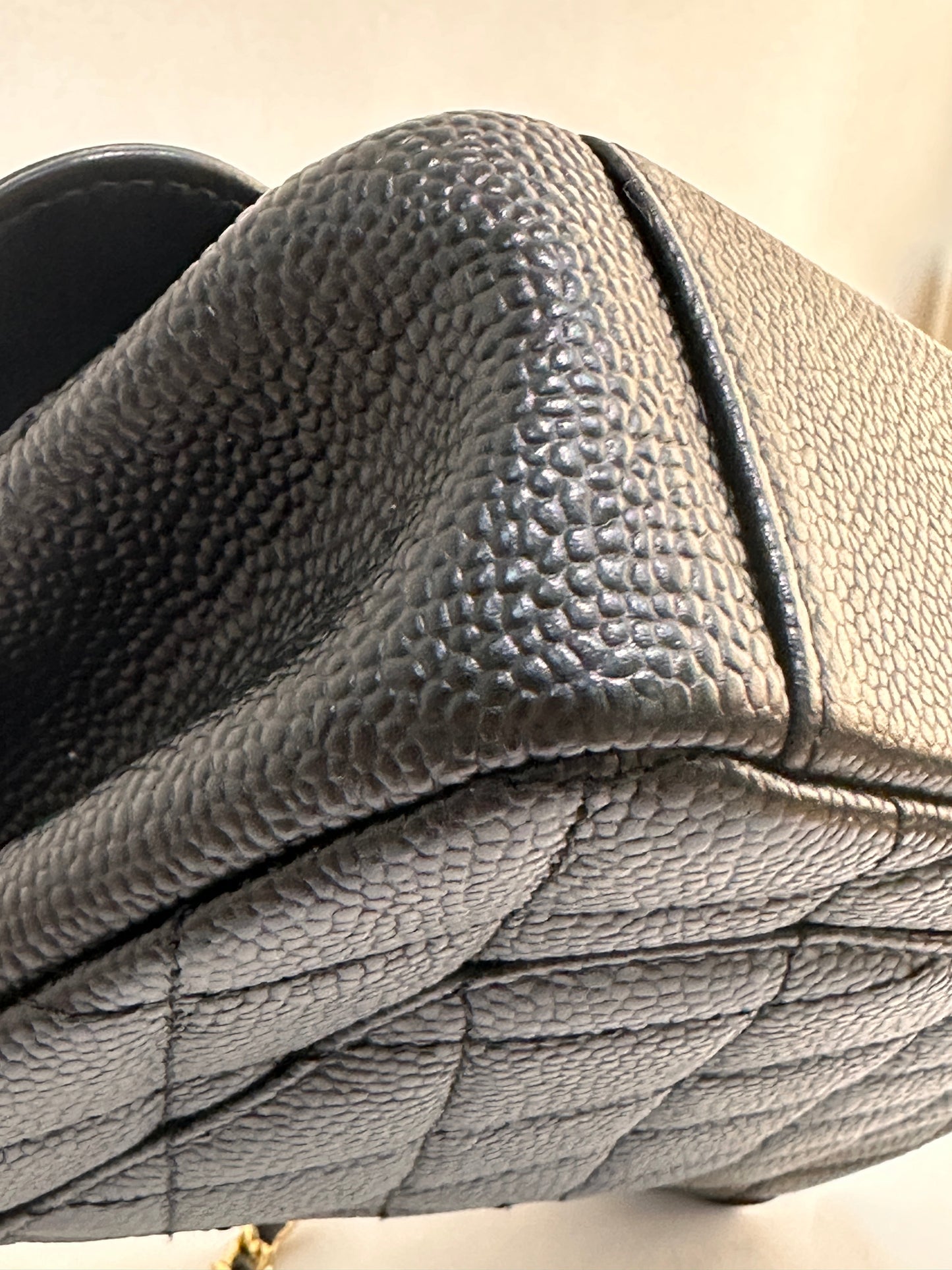 CHANEL Caviar Quilted Small CC Filigree Flap Black
