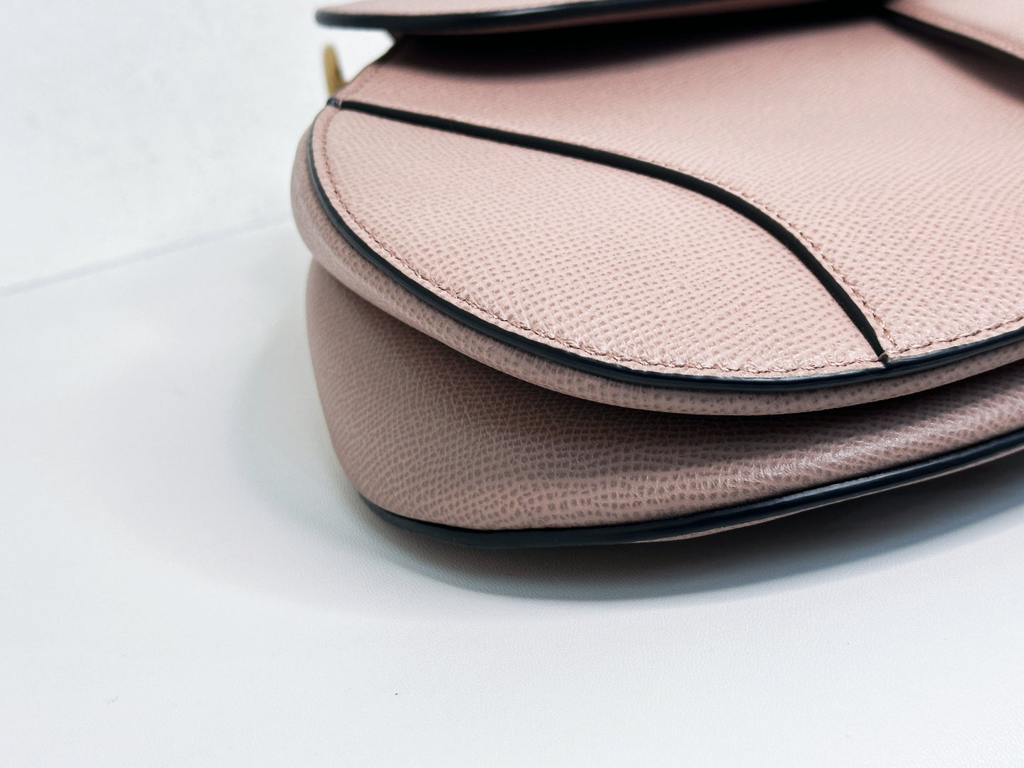 Christian Dior Saddle Bag with Strap Golden Saddle Nude Brush Grained Calfskin 2023 year