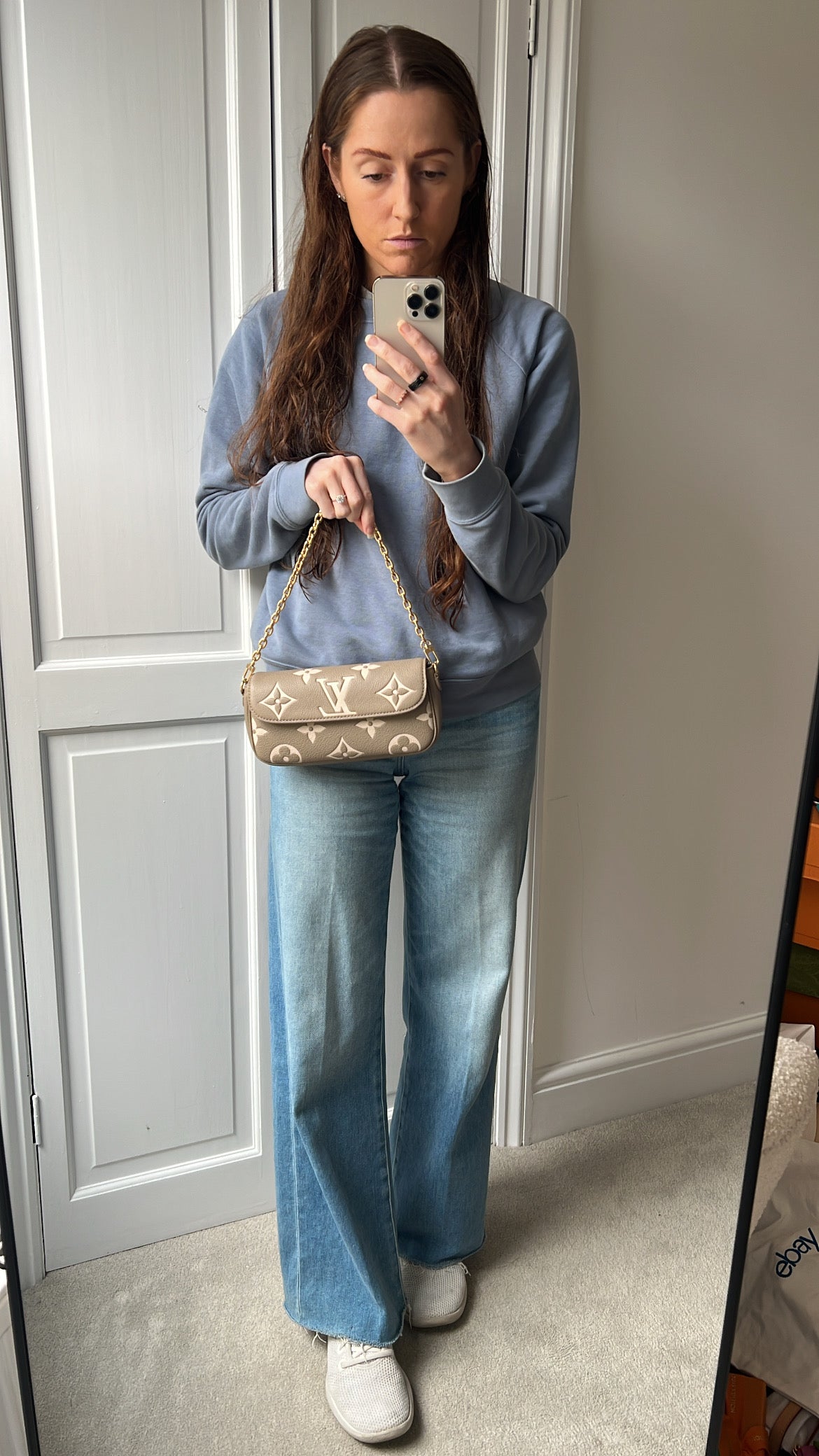 Louis Vuitton Ivy Wallet on Chain Bag Bicolour Empreinte (RRP £1,550)