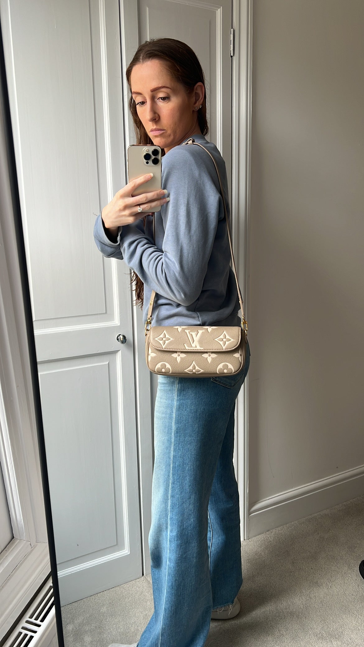 Louis Vuitton Ivy Wallet on Chain Bag Bicolour Empreinte (RRP £1,550)