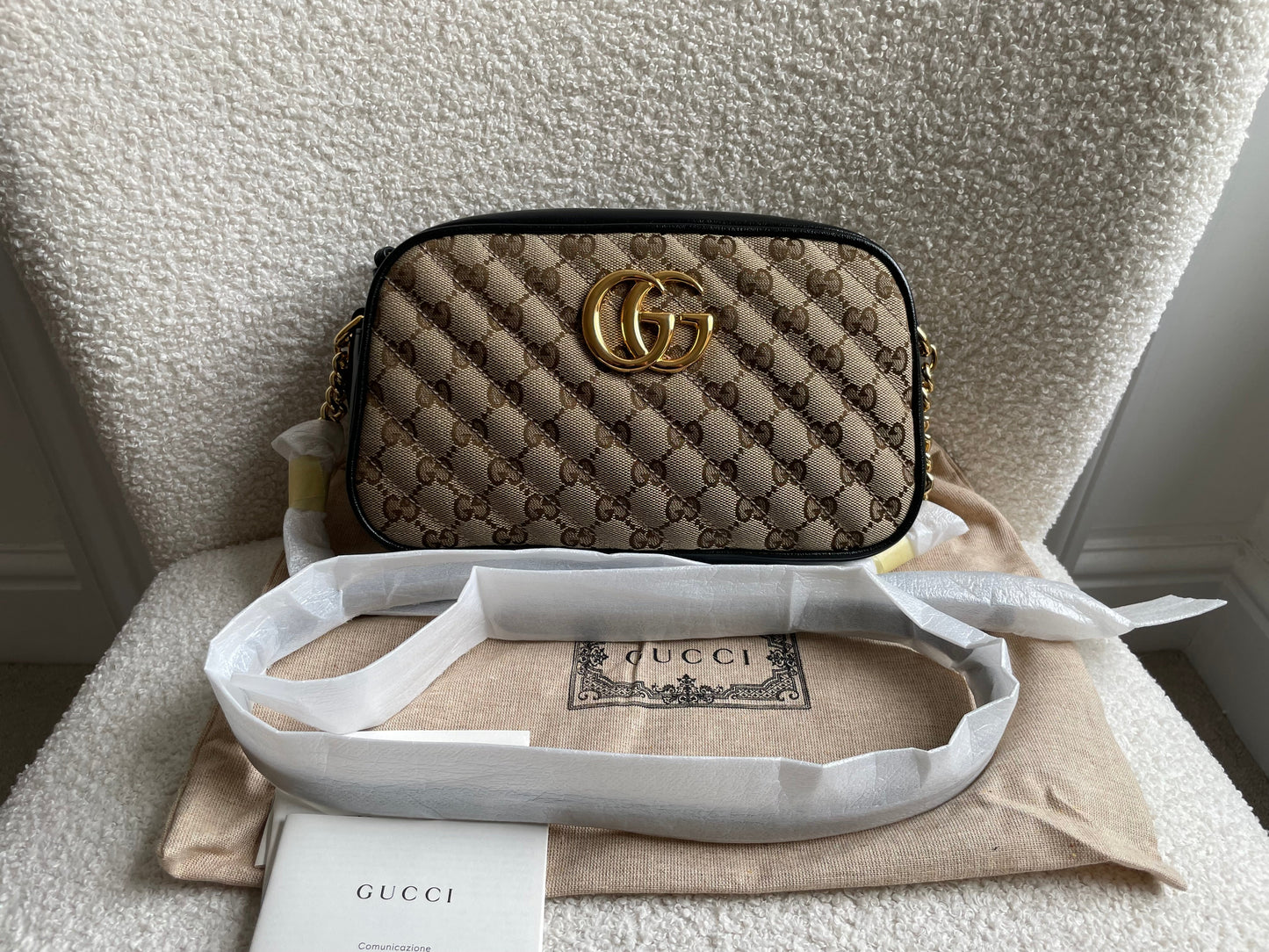 Gucci GG Marmont Canvas Small Shoulder Bag