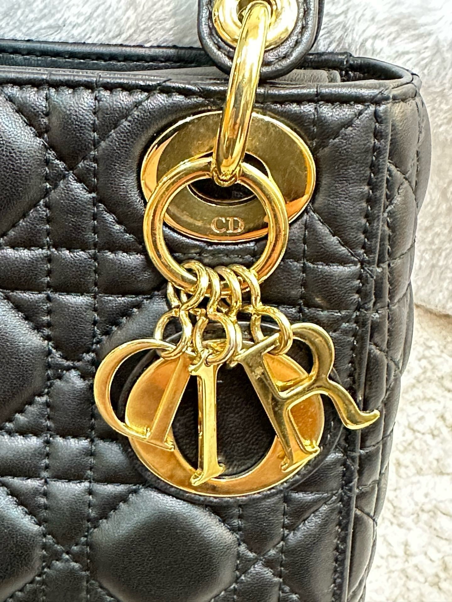 Christian Dior Mini Lambskin Cannage Lady Dior Black