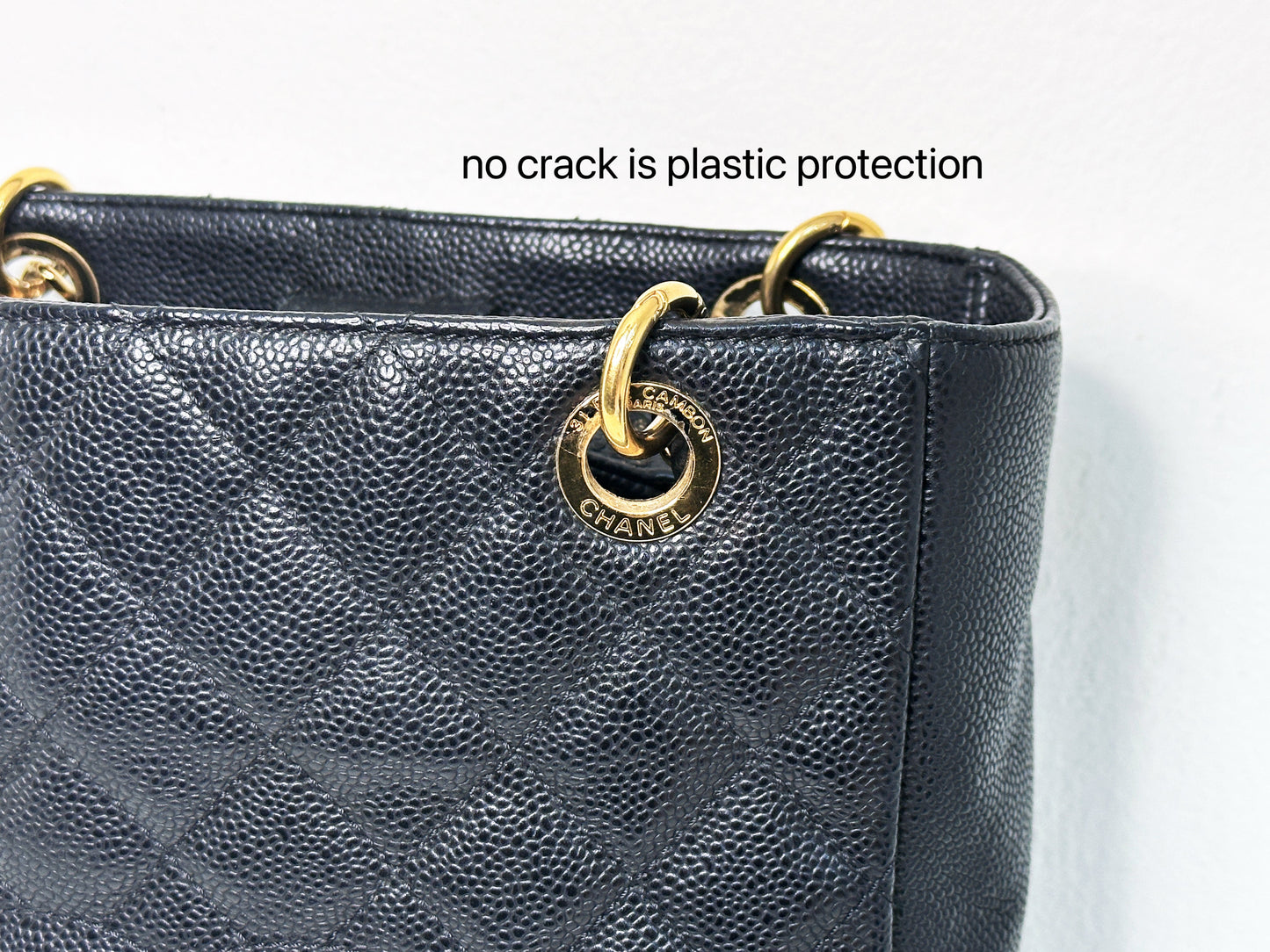 Chanel Caviar Quilted Petit Shopping Tote PST Black 1506 holo card
