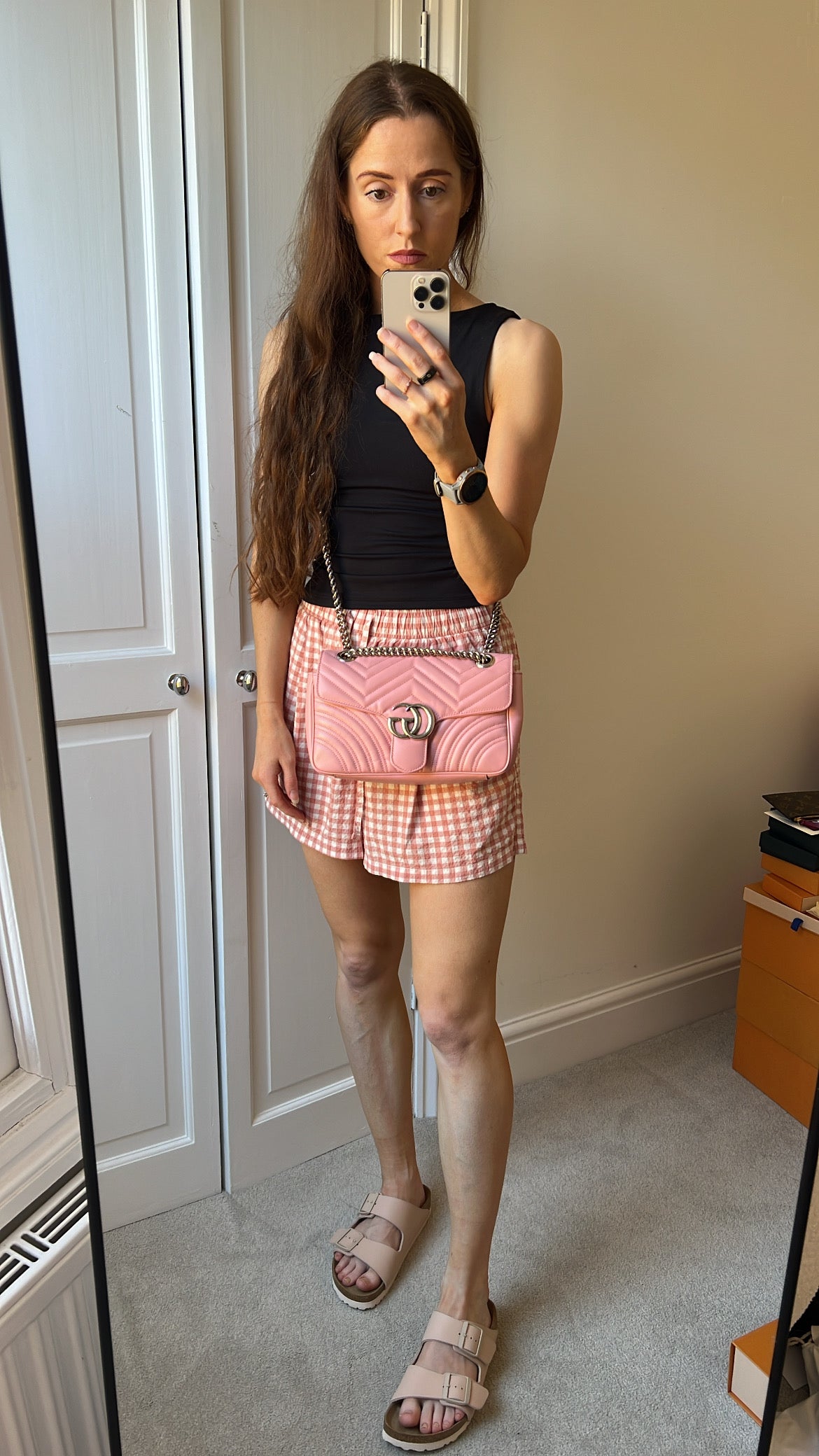 Gucci GG Pale Pink Marmont Small Shoulder Bag (RRP £2070)