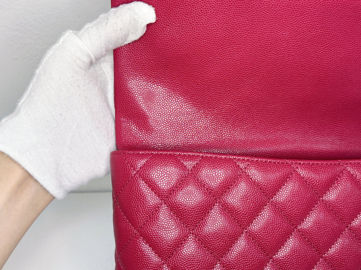 Chanel Flap Clutch Bag Red Caviar SHW 2645 holo card