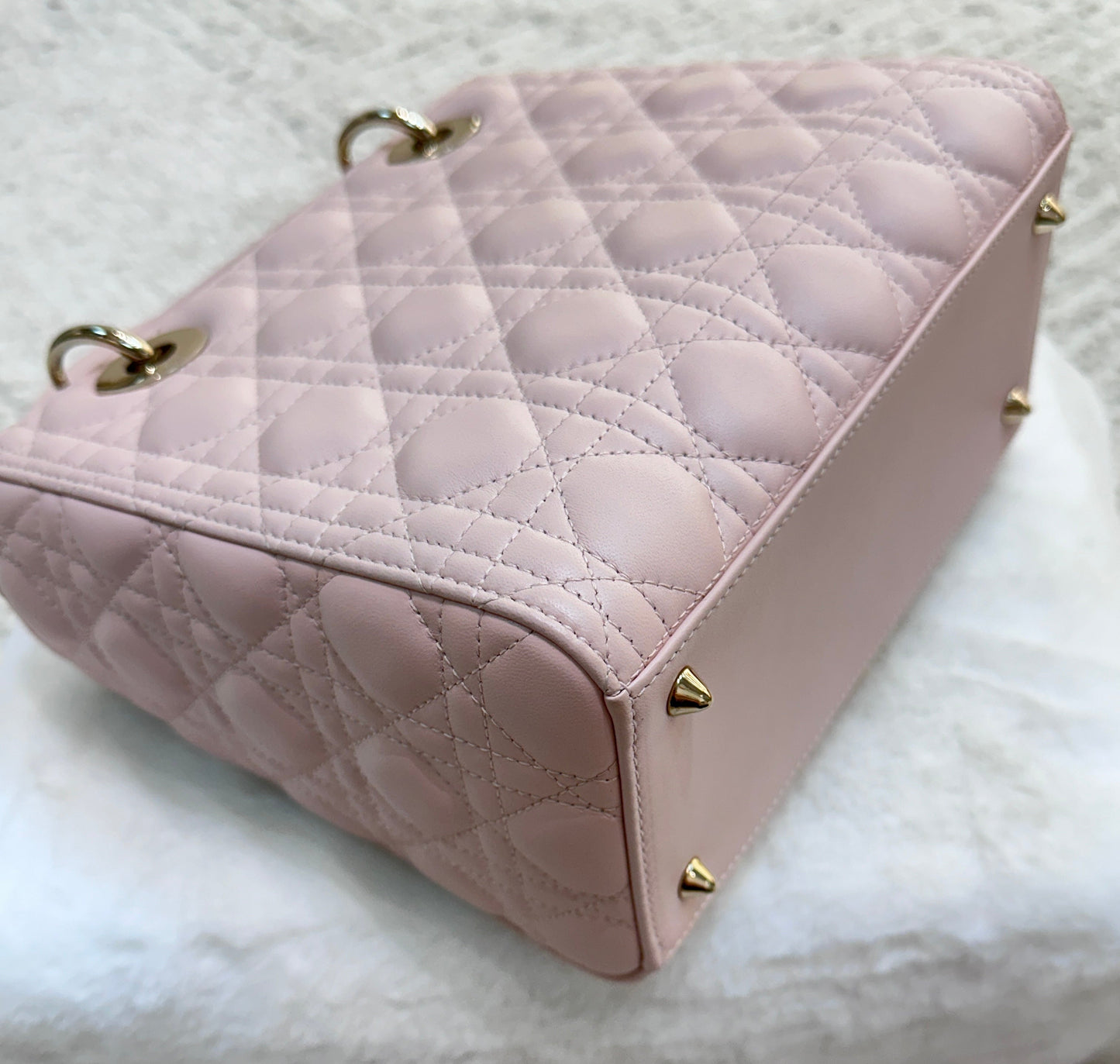 My Lady Medium Lady Dior Bag Pink Cannage Lambskin Flap Bag