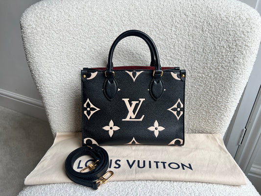 Louis Vuitton On the Go Bicolour PM Empreinte (RRP £2,520)