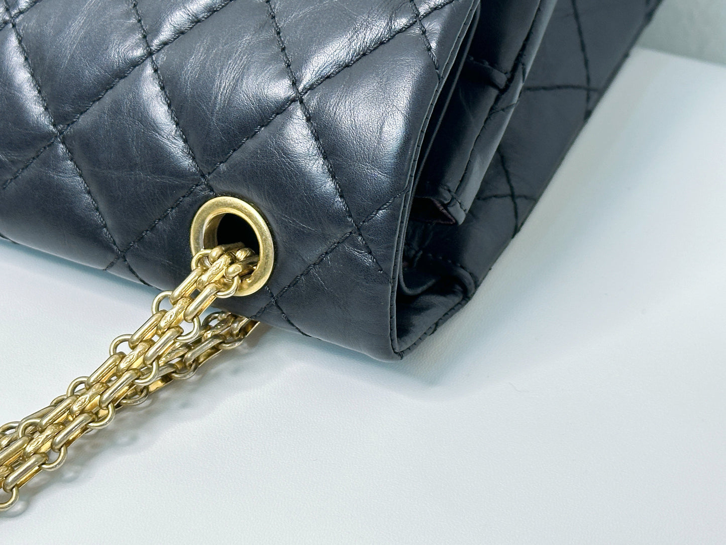 Chanel Marine Quilted Aged Calfskin 2.55 Reissue 226 Flap Bag
