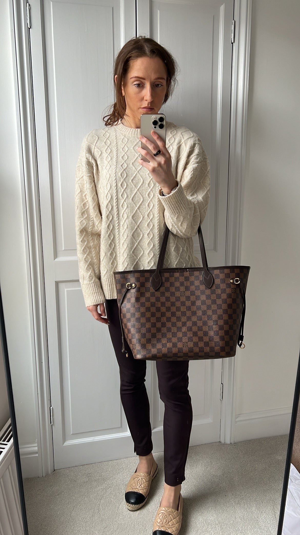 Louis Vuitton Neverfull MM Damier Ebene Cherry Interior (RRP £1,410)