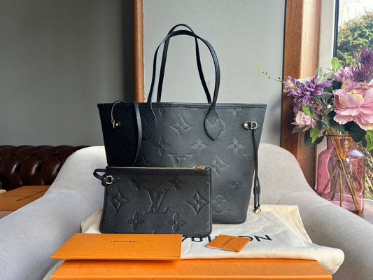 Louis Vuitton Neverfull MM Black Empreinte (RRP £1,940)