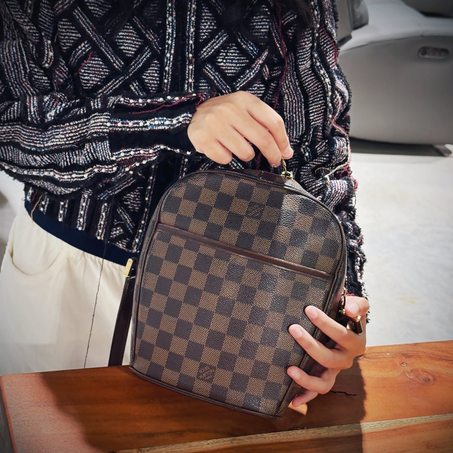 Louis Vuitton Damier Ebene Ipanema Bag TWS