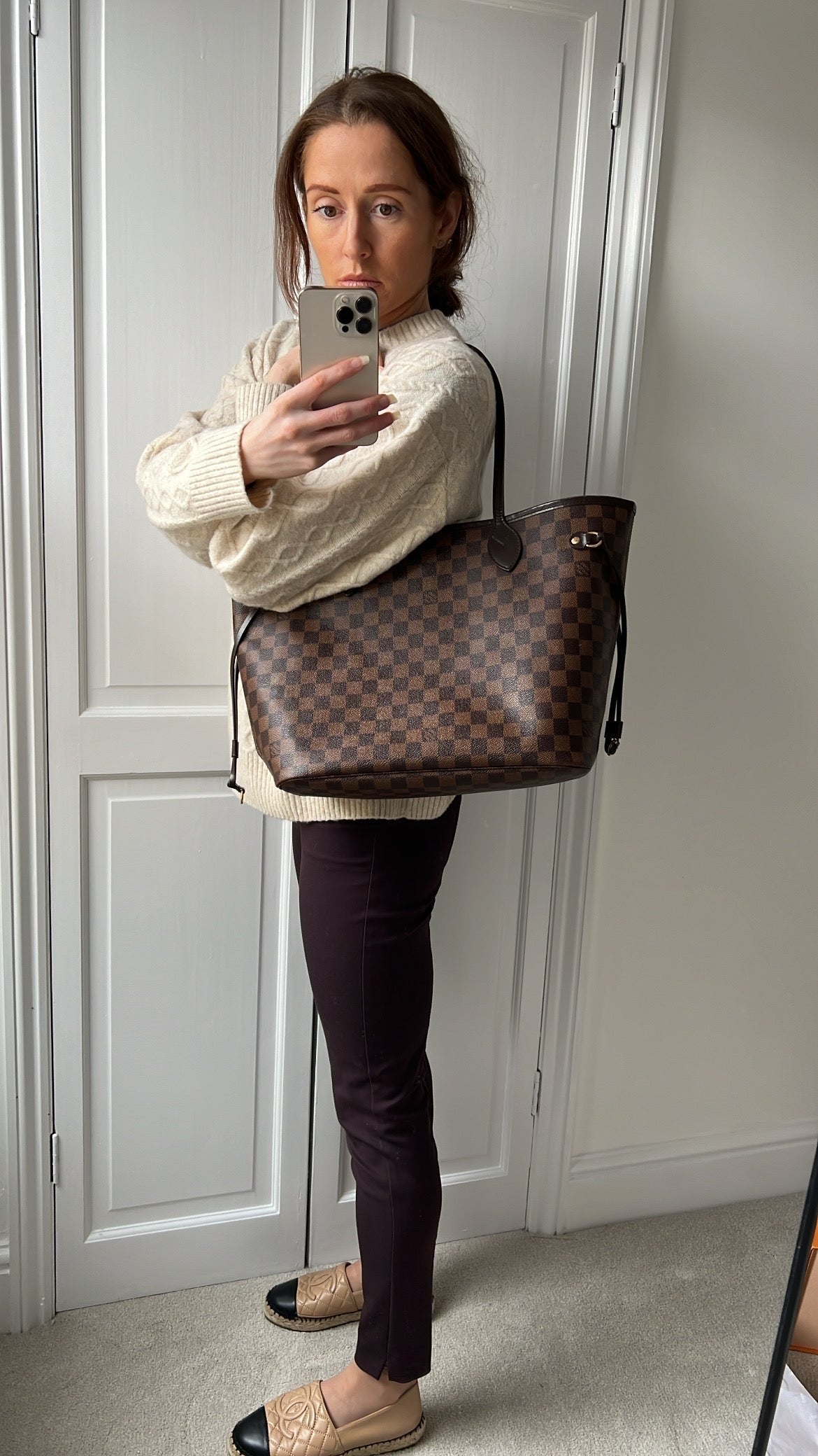 Louis Vuitton Neverfull MM Damier Ebene Cherry Interior (RRP £1,410)