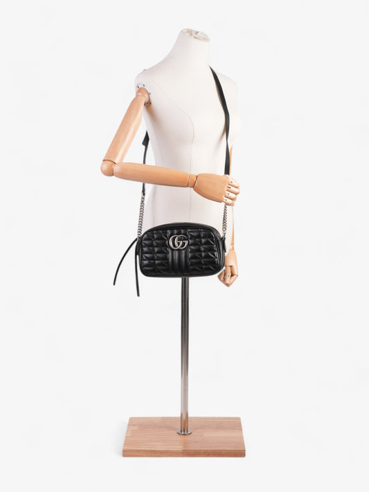 Gucci Marmont Zip Black Matelasse Leather Small