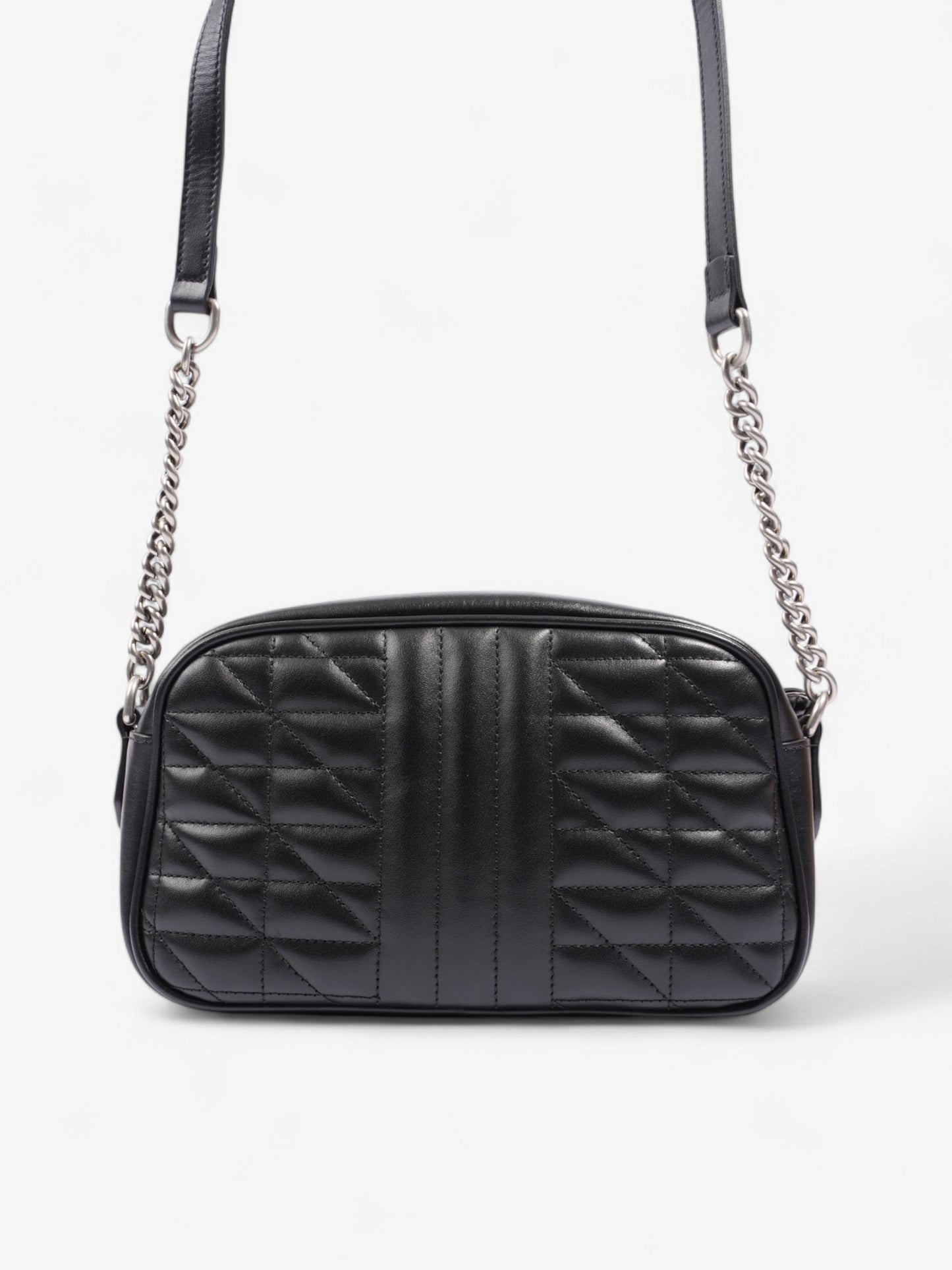 Gucci Marmont Zip Black Matelasse Leather Small