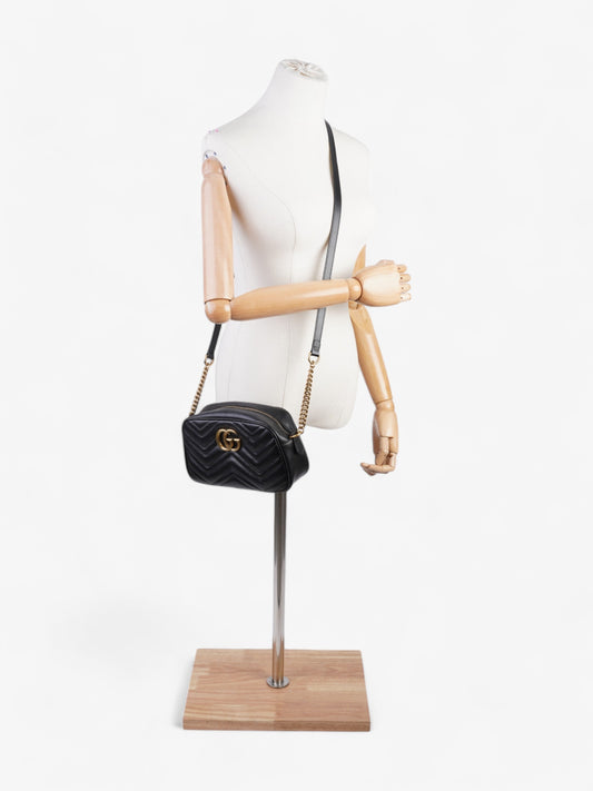 Gucci GG Marmont Black Matelasse Leather Small