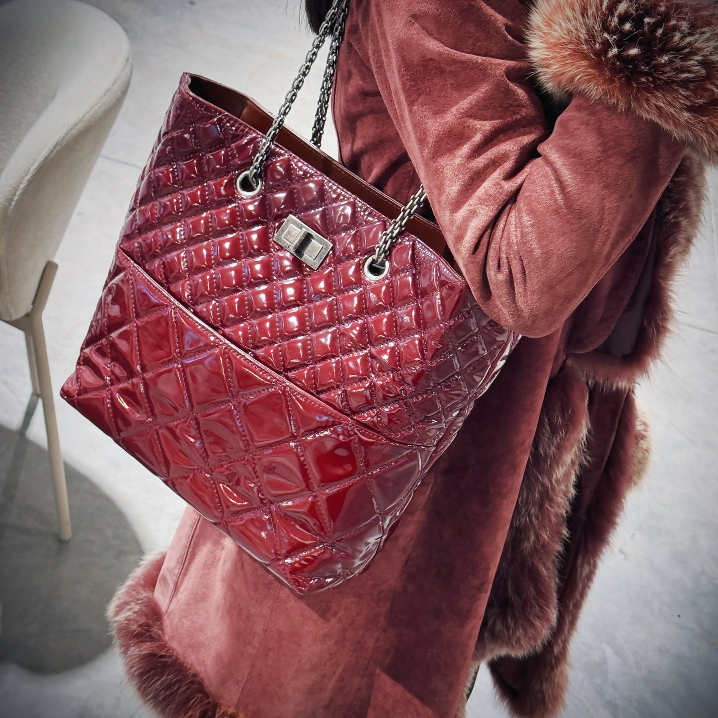 Chanel Red Reissue 2.55 In The Business Tote TWS