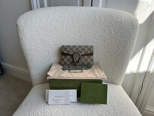 Gucci Dionysus GG Supreme Super Mini Shoulder Bag (RRP £835)