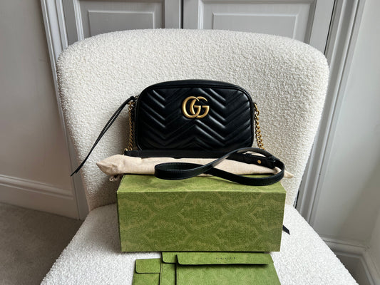 Gucci GG Black Marmont Small Shoulder Bag (RRP £1440)