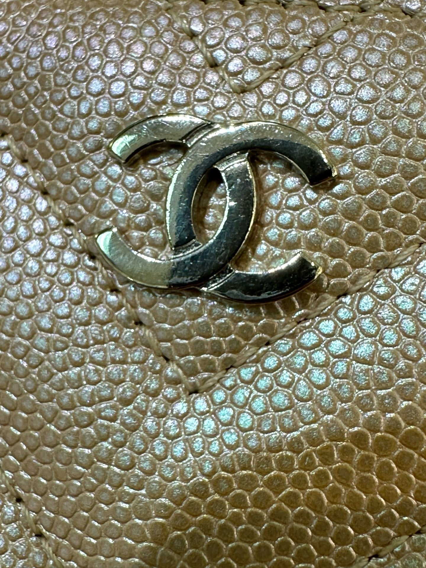 Chanel 17B rosegold classic zip wallet 2459 holo card